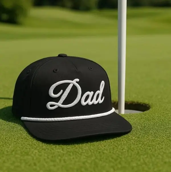 Golf Hat For Dad, Personalized Retro Rope Cap, Father's Day Gift for Golfer, Custom Dad Golfing Snapback, Gift for New Father