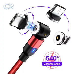 CloudRift VoltSpin — 540° Rotating Magnetic Charging Cable ( Type-C / Lightning)