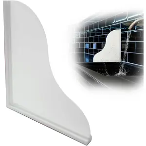 Silicone Self-Adhesive Shower Splash Guard, Keeps Water in Shower, Suitable for Bathtub, Washbasin, Tubs and Sinks