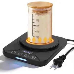 Sourdough Starter Warmer with 1 ° F Thermostat Control(70-100 ℉ )24H Timer Memory Function Heating Pad for Fermentation, Heating Mat for Home Baking Fits Jars Up to 40oz (Black)
