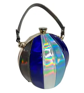 Timmesse Beep Beep Multicolor Iridescent Round Satchel Handbag
