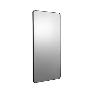 Wall Mounted Makeup Mirror, 0.15 Thick, 30x 48 Mirror with Aluminium Alloy Frame Explosion-Proof Film, Scratch-Resistant Mirror with Z-Shaped Bracket, Fit for Bathroom/Bedroom/Living Room