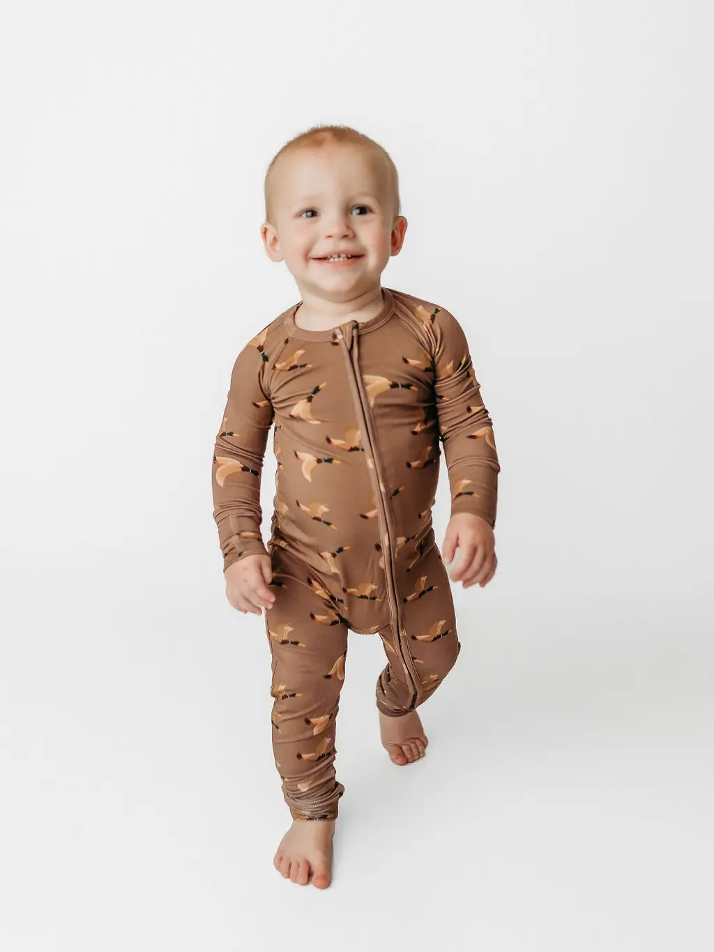 Kenna&Mav Mallard Duck Bamboo Onsie with Grips on Feet - Super Soft