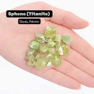 THREE Titanite Sphene Specimens - 3pc - Natural Titanite Crystals