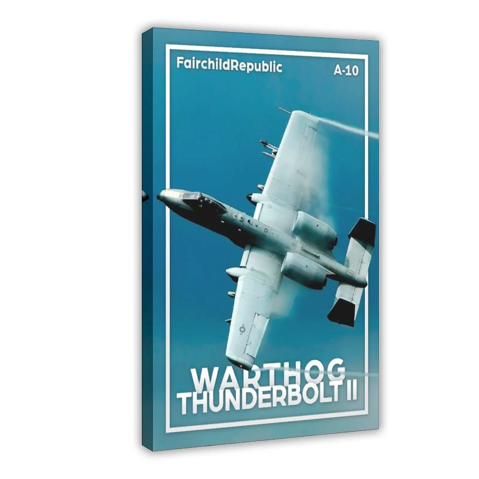 A10 Thunderbolt II Canvas Poster Wall Art for Home Bedroom Office Dorm Room Decor