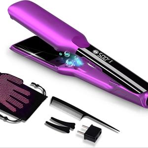 500 degree high temp professional hair straightener, ceramic wide flat iron, 2 in 1 hair straightener and curler, straightening iron, plasma flat iron hair straightener, waver crimper