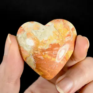 1.7in Maligano Jasper Heart Palm Stone, Indonesia 13