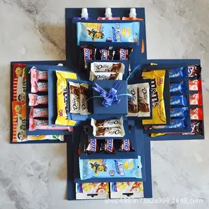 5-Story Surprise Explosion Deluxe Gift Box - Creative DIY Gift Wrap Box, Suitable for Handmade Gifts & Candies, Ideal for Valentine's Day, Birthday, Wedding & Holiday Presents