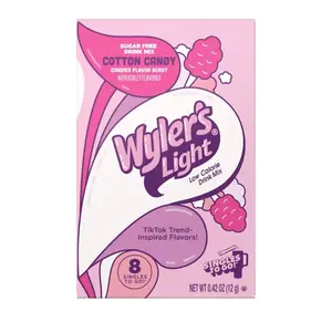 Wylers Light Sugar Free Drink Mix Cotton Candy Flavor- 8 Sticks Per Box