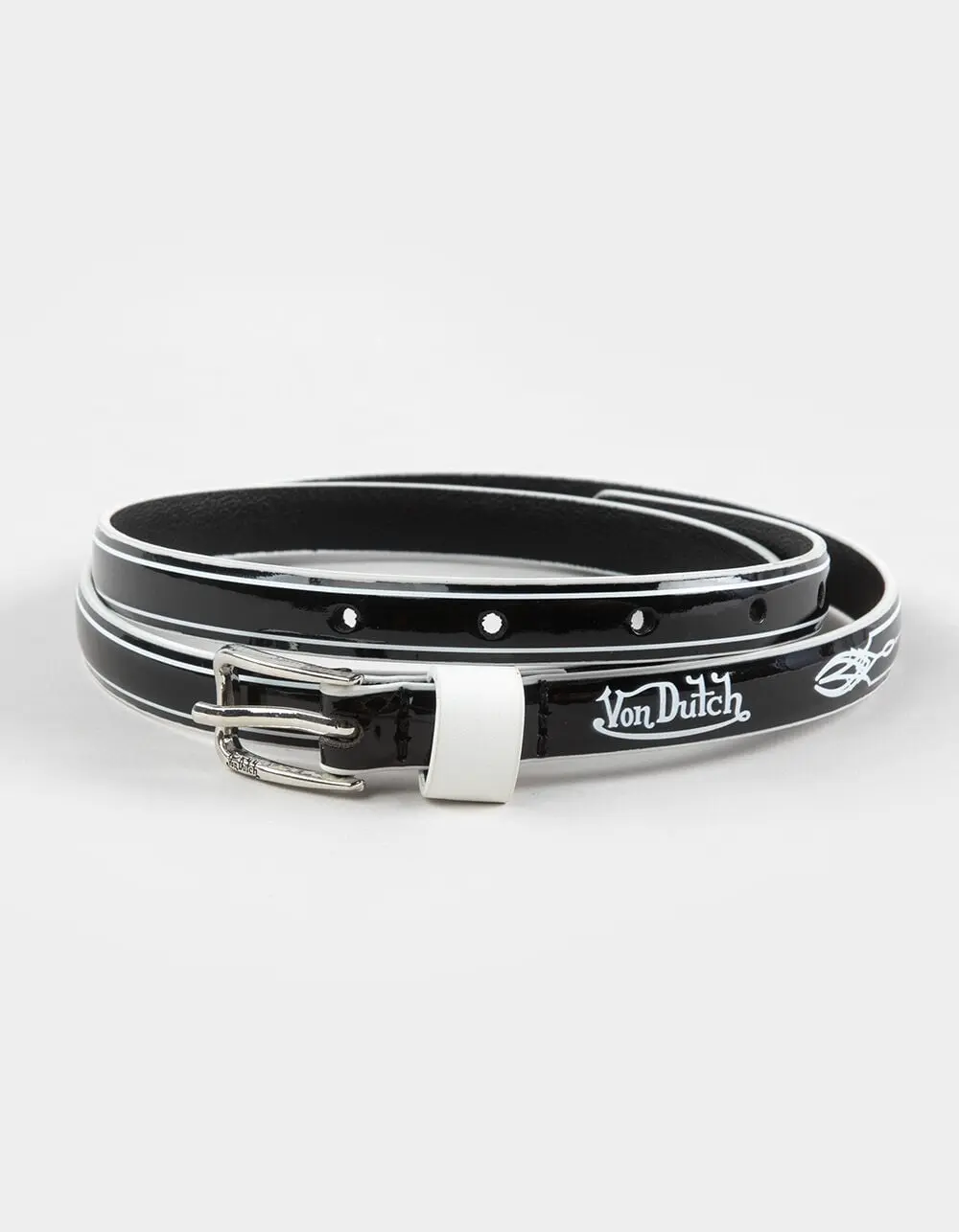 VON DUTCH  Mens Pinstriped Belt