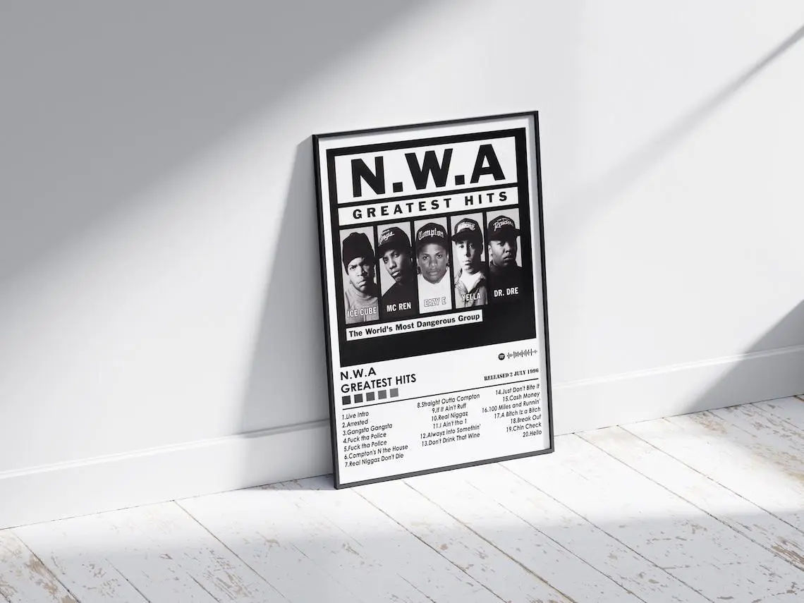 N.W.A Poster Print | GREATEST HITS Poster | Music Poster | Album Cover Poster | Wall Decor | Music Gift | Room Décor