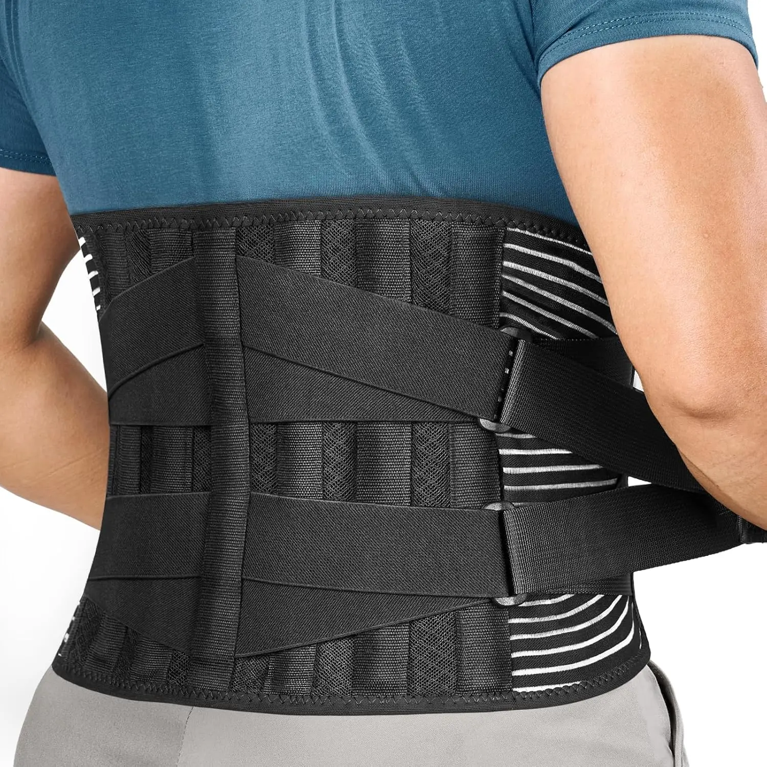 Men's Shaping Waistwear, Solid Black Waist Trainer Belt with Tummy Control, Sauna Sweat Body Shaper for Workouts