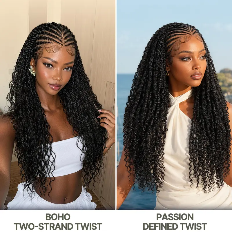 [New Arrival]Frodio Veralux™ Fiber Passion Twist Drawstring Wig 13x5 Lace Frontal with Baby Hair | Beginner Friendly  Pre-Cut Lace#SohoChic#SohoChic