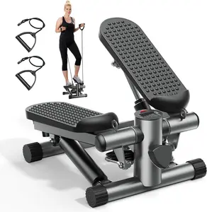 Home Workout Equipment Stepper, Mini Stepper with Resistance Bands, Home Fitness Equipment