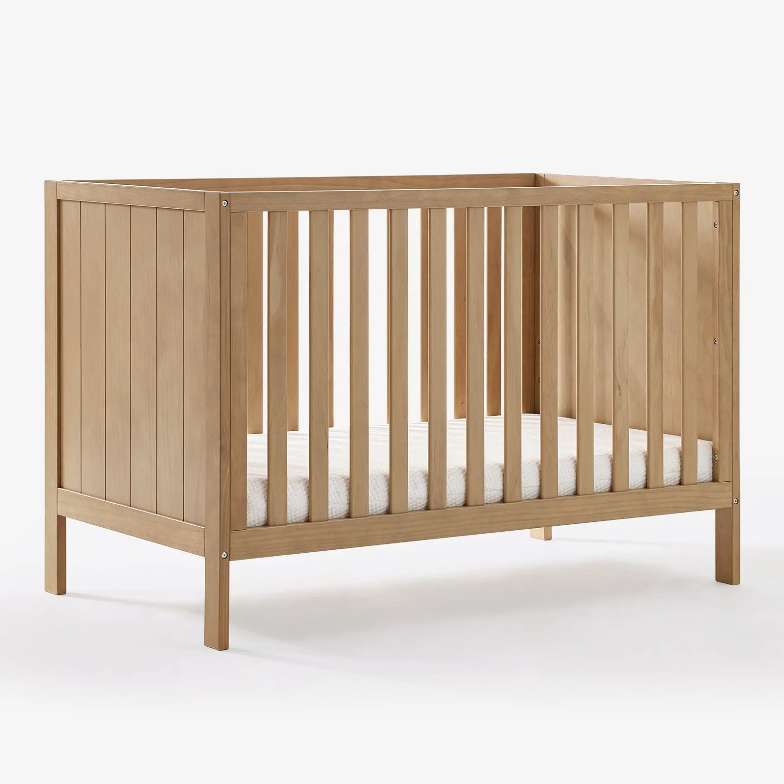 HARPPA Grevia 5-in-1 Wooden Convertible Crib - Safe Sleep Solution for Infants, Converts to Toddler Bed, Daybed, Sofa & Full-Size Bed, 3-Height Adjustable, Clean Lines, Non-Toxic Finish, Sustainable Pinewood, Safe Sleep Bed,summerwins