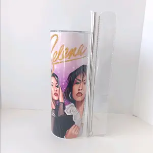 20oz Stainless Steel Selena Tumbler with Lid, Straw & Brush