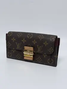 Pre-owned Louis Vuitton LEATHER WALLET Monogram Canvas Portefeuille Elysee JD479LV