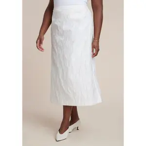 ELOQUII Women's Plus Size Floral Jacquard A Line Skirt