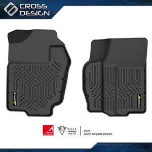 CROSSDESIGN TPE Front Floor Liner Mats All Weather Fit For 94-02 Dodge Ram 1500 2500 3500  Upgraded Version