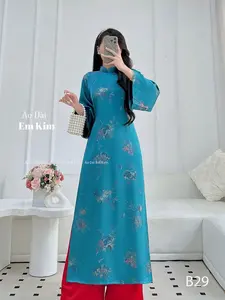 Trendy Gam Blue Ao Dai | B29 | Ao Dai for Women| Lunar New Year | Ao Dai Viet Nam