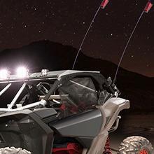 Nilight 2 PCS Rear Pillar Flag Antenna Mounting Brackets, LED Whip Light Mounts Compatible with Can-am Maverick X3 2017-2021