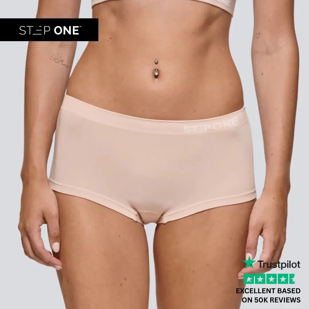 Women's Boyleg Panties - Minimalist, Seamless Breathable Bamboo Viscose with Corn Starch, Soft Comfy Knicker for All-Day Wear, Light Beige for Outfits & Clothes, Basic, Comfortable, Boy Shorts, Casual, Comfortable Soft Comfy, Breathable Knit, Lightweight,