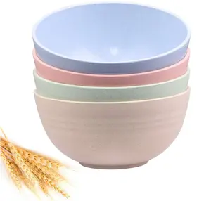 Unbreakable Cereal Bowls - Wheat Straw Fiber Lightweight Bowl Sets 4 - Dishwasher & Microwave Safe - for,Rice,Soup Bowls (24 OZ)