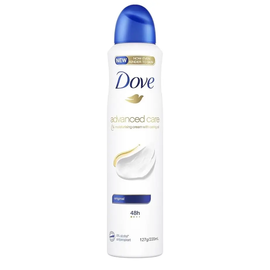 4 pack Dove spray Advanced Care Antiperspirant Aerosol Deodorant Original 150 ml