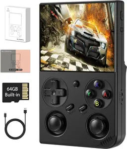 RG35XX Pro Handheld Game Consoles RG35XXPro Retro Gaming Console with 64+128GB Card Video Game Console Portable Pocket Arcade Support 30+ Simulators WiFi Bluetooth HD Output Black