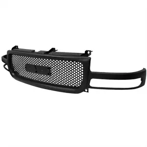 1999-2002 GMC Sierra 1500 2500LD/ 2000-2006 Yukon + XL Black ABS Round Hole Mesh Grille