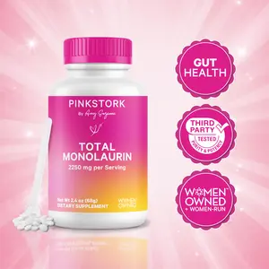 Pink Stork Total Monolaurin 2250 mg per Serving - 1 Month Supply for Women's Immune Support & Gut Health - Edible Breast Milk Vitamin Supplement