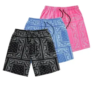 3 PCS Men's casual printed beach shorts with drawstring waistband design.Perfect for comfortable summer wear and suitable for both vacation and daily use.