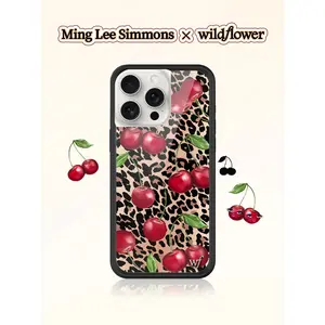 Ming Lee Simmons x Wildflower Phone Case WF – Shockproof Silicone Case for iPhone 12 13 14 15 16 Pro Max Plus, Full Protection Trendy Cover