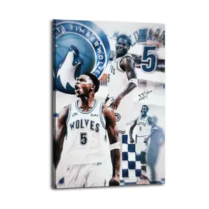 Anthony Edwards Gift For Friend Poster Bed Room Living Room Decor Modern Aesthetic Modern Aesthetic Office Gym Art Posters For Dorm Wall Decor