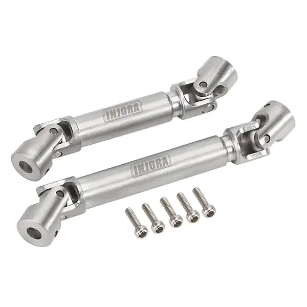 INJORA Steel Front Rear Center Drive Shafts for SCX24 C10 JLU Bronco Base Camp 4Runner