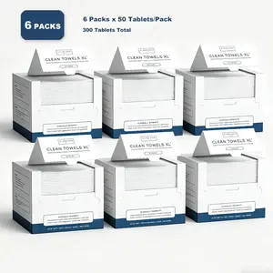 Sensitive Skin Savior! Dermatologist-Approved Gentle Cleansing Towels, Six Boxes 300 Pieces, Ultra-Durable Disposable Face Cloths