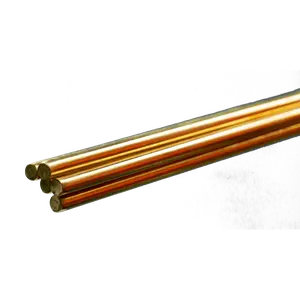 Round Brass Rod: 3/16" OD x 36" Long (5 Pieces)