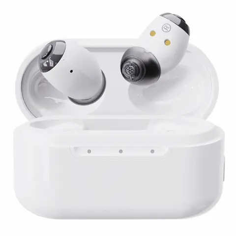 Ceretone Style Rechargeable OTC In-Ear Hearing Aids for Adults, Built-In Lithium Battery, Noise Cancelling, Magnetic Charging Case, 25h All-Day Use, Restaurant Mode, Universal Fit, White, Sound Amplifying Healthcare Solution