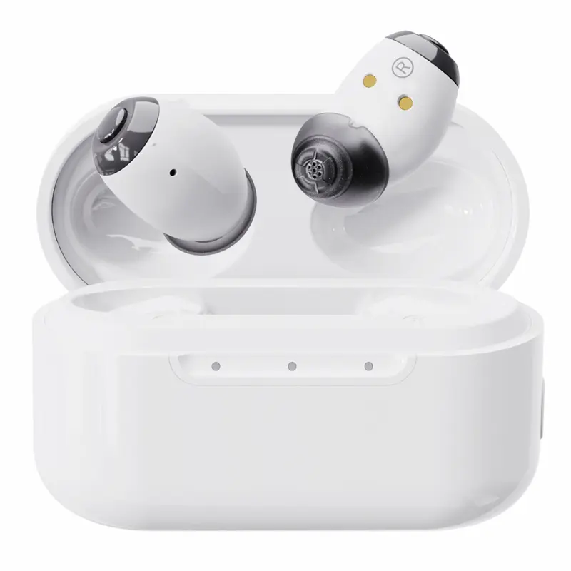 Ceretone Style Rechargeable OTC In-Ear Hearing Aids for Adults, Built-In Lithium Battery, Noise Cancelling, Magnetic Charging Case, 25h All-Day Use, Restaurant Mode, Universal Fit, White, Sound Amplifying Healthcare Solution