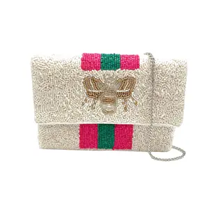 Queen Bee Beaded Clutch