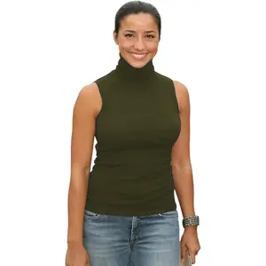 Women's Soft Cotton Mock Turtleneck Shirt Baselayer Tops Underwear Shirt