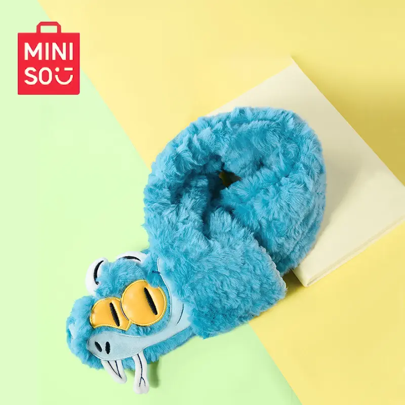 MINISO Licensed Zootopia Series Gary Snake Character Plush Scarf - Skin-Friendly Cozy Fleece Winter Wear for Kids, Cold Weather Use & Movie-Themed Gifts