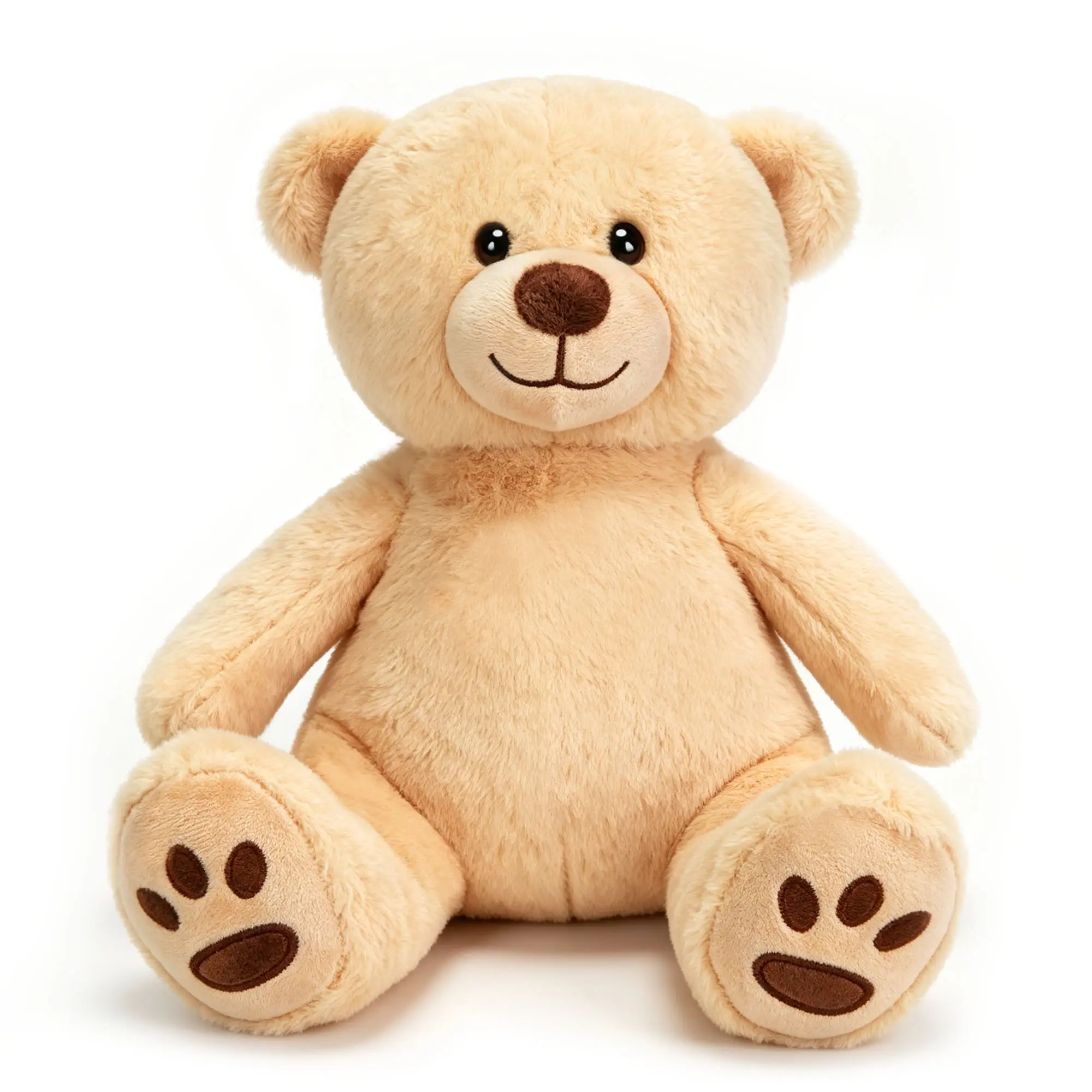 LotFancy Teddy Bear Stuffed Animals, 10 inch Soft Plush Toy, Light Brown Cute Footprint Plushie For Easter & Birthday Gifts, Soft Huggable Toy For Toddlers Cuddling, Snuggling & Bedtime