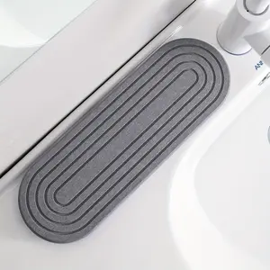 Immediate-dry Diatomaceous Earth Kitchen Sink Mat - Absorbent Stone Board, Suitable for Countertops, Quick-drying Bathroom and Kitchen Storage Boxes (11.81 inches x 3.94 inches), Natural Stone, Fragrance Design, Quick-drying Diatomaceous Earth |