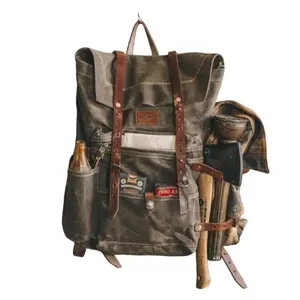 The Wilder 28L Waxed Canvas Backpack - Made in the USA, Perfect for Travel, Camping, Hiking, and Every Day Use