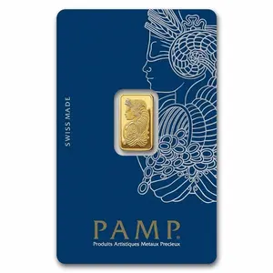 Pamp Suisse Lady Fortuna 2.5 Gram Gold Bar - Large Assay Card