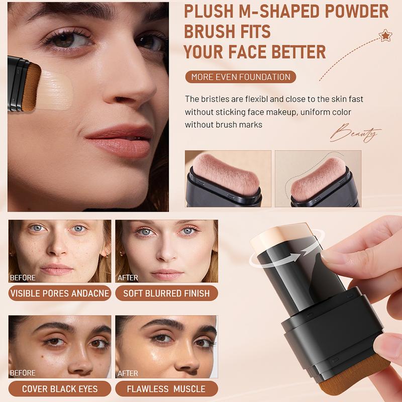ZaiDoc TikTokShopHolidayHaul & Dual-Ended Foundation Stick 5 Shades, 2-in-1 Concealer&Highlighter – hides acne marks, shapes nose, nourishes, stays all day! Great daily gift! Makeup Cosmetic concealer