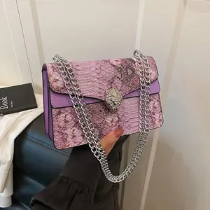 Women's Large-Capacity Crossbody-Shoulder Bag, Stylish Minimalist Premium Small Square Bag, Wear-Resistant Leather, High-Quality Hardware Chain, All-Season Design