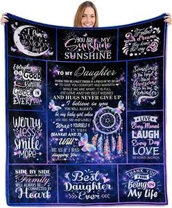 to My Daughter Blanket, Daughter Gifts from Mom Dad, Birthday, Mothers Day Daughter Gifts Throw Blanket