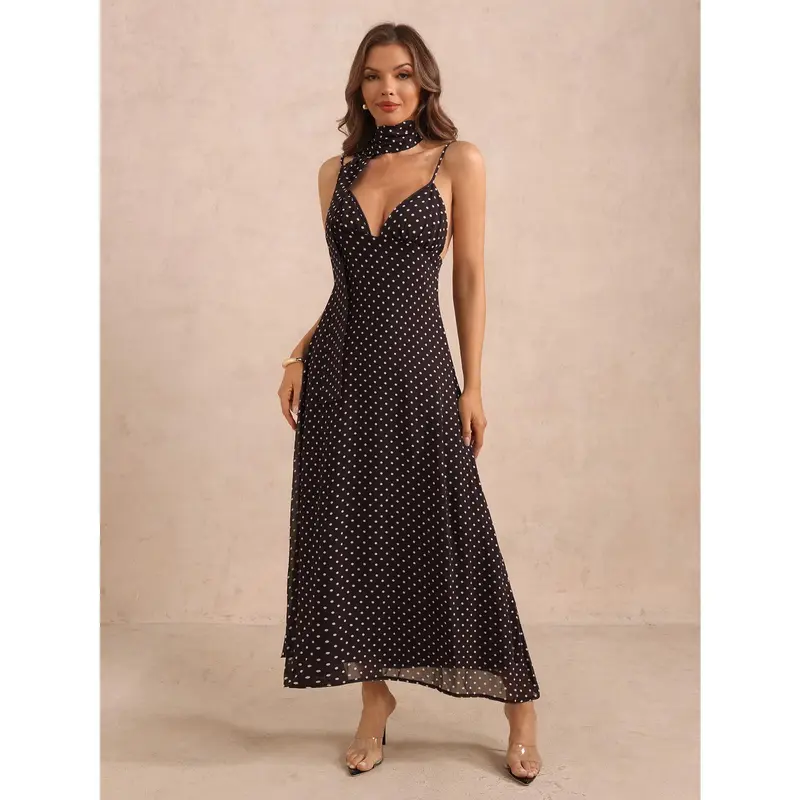 brown polka dot dress with scarf - TikTok Shop brown polka dot dress with scarf - TikTok Shop
